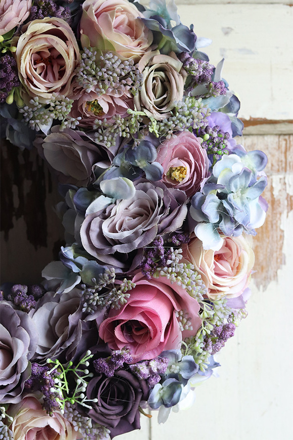 fioletowy wianek na drzwi, Refulia Violet, śr.41cm