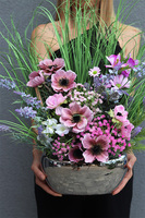 Flowerito Silver, komplet dekoracji nagrobnych