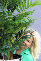 Areca Silver Deluxe, sztuczna palma w metalowej donicy