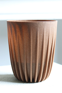 Mira Eco, osłonka doniczka, brązowa, wym.17x14cm