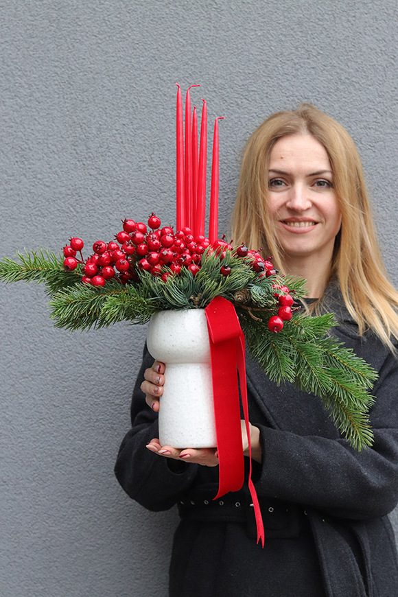 Karmin Design 2, świąteczny stroik adwentowy