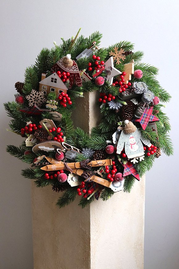 Świąteczne Porządki, świąteczny wianek na drzwi