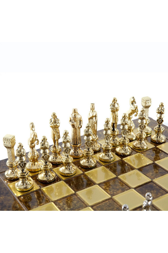 Renesans, ekskluzywne szachy z metalowa szachownicą