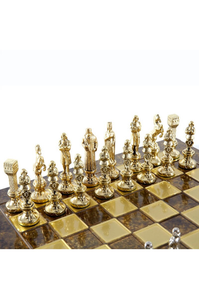Renesans, ekskluzywne szachy z metalowa szachownicą