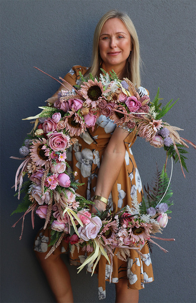 wianek na obręczy Fettana Subtelle Wrzosowisko, rozp.79cm