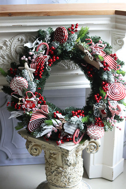 Lollypop Candy, świąteczny wianek dekoracyjny, śr.69cm