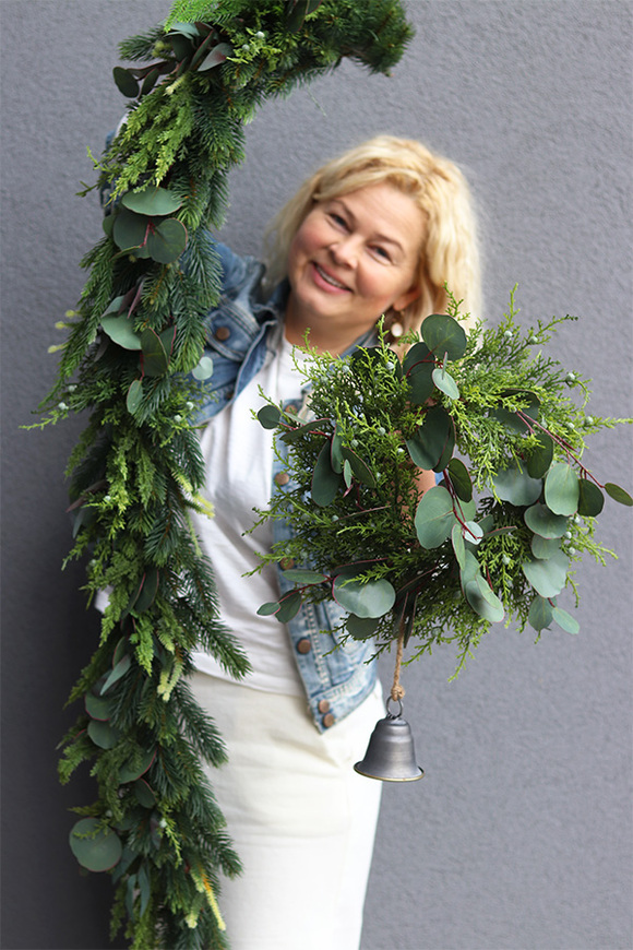 Green Decora, komplet świątecznych dekoracji, wianek + girlanda