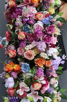 Enrica, szeroka girlanda kwiatowa