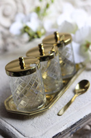 trzy słoiki na tacy, Lux Villa Gold Glamour