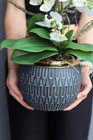 Orchid Ferana, sztuczny storczyk w szarej osłonce