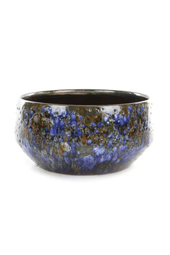 Harris, okrągła osłonka donica misa, niebieska, wym.15x32cm