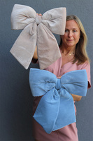 aksamitna kokarda pluszowa zawieszka, Velurri Luxus Blue