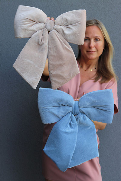 aksamitna kokarda pluszowa zawieszka, Velurri Luxus Blue