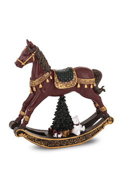 Burgundia, figurka konik na biegunach, wym.18x17.5x4cm