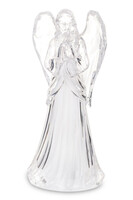 Crystal Xmas, świąteczna figurka anioł LED