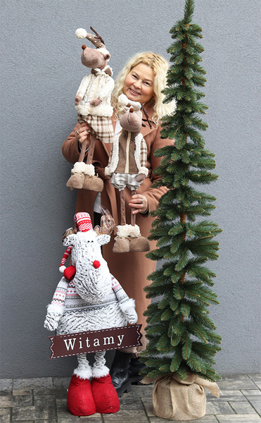 Renifer Natural, laleczka zimowa stojąca