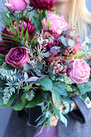 Lucilla, jesienny bukiet nagrobny we wkładzie, dł.50cm 