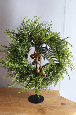 Świąteczne Dzwoneczki, bożonarodzeniowy wianek na drzwi, śr.39cm