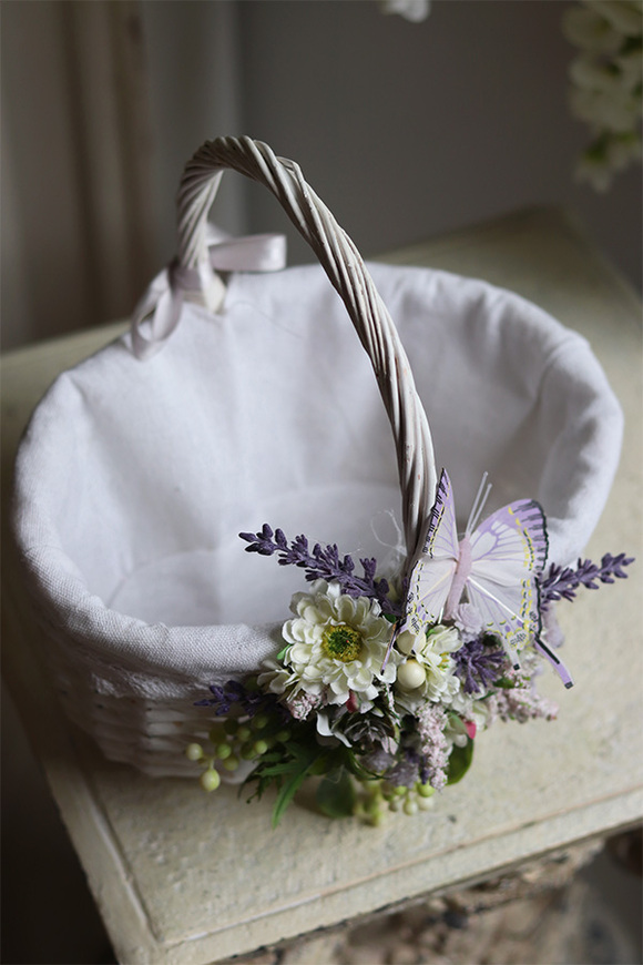 dekorowany koszyczek wielkanocny, Nadia, wys.27cm