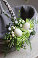 dekorowany koszyczek wielkanocny, Wiosna, wys.25cm