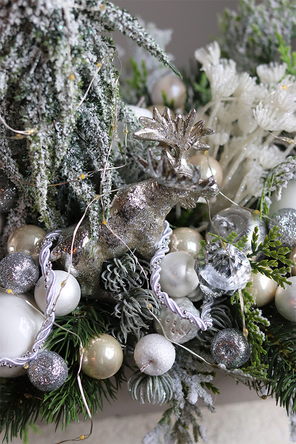 Silver Dekor, adwentowy stroik na stół LED