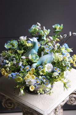 Wielkanoc na Wsi, stroik wielkanocny z gąskami, wym.37x35cm 