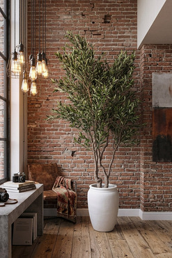 Drzewko Oliwne Havra, sztuczna roślina w donicy, wys.230cm 