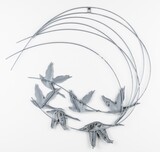 Avis Silver Circle, efektowny decor ścienny, wym.72x74cm
