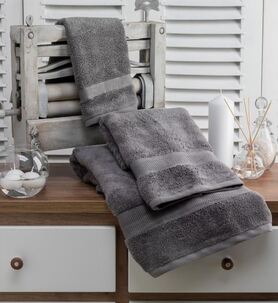 ręcznik bawełniany Zero Twist, grafit, 50x100cm