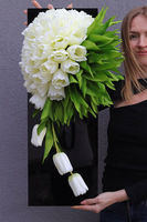 Tulippo New Design White 2, komplet dekoracji nagrobnych