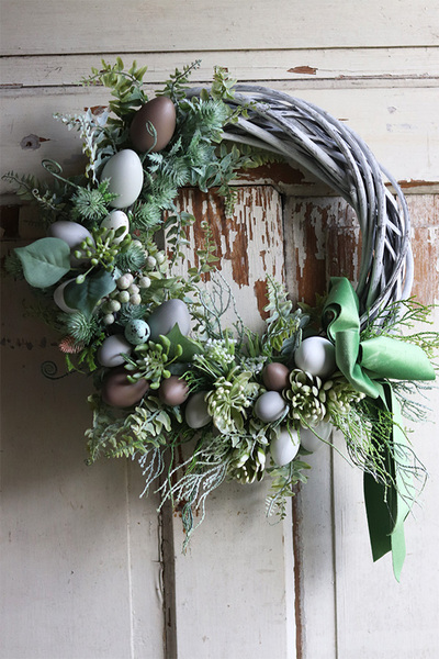 Natural House, wielkanocny wianek z pisankami, śr.41cm 