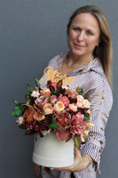 Kawowy Dzień Mamy, flowerbox z dedykacją, wym.33x24cm 