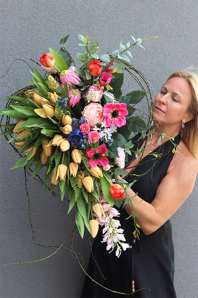 Mother's Day, dekoracja nagrobna w kształcie serca