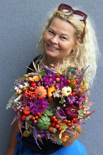 Kreona Autumn, jesienny wianek z owocami