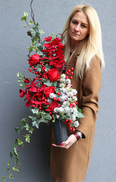 Redistano, zimowy bukiet nagrobny, dł.83cm 