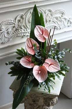 Anturium Pink, dekoracja nagrobna, wym.52x68cm 