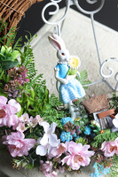 Żona Królika, wielkanocny wianek dekoracyjny z zajączkiem