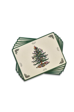 Świąteczna Choinka, podkładki korkowe, średnie, 6szt