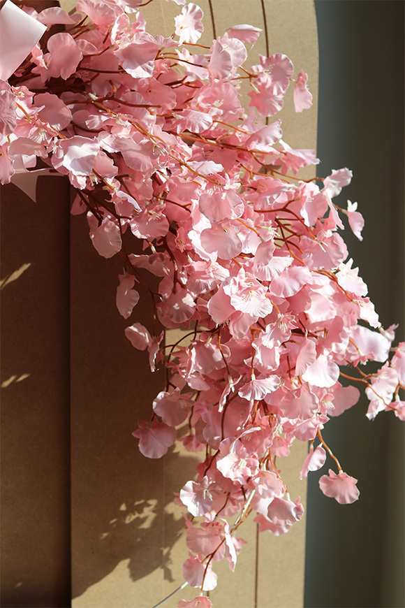 Pink Flowers Subtelle, dekoracyjny wianek na obręczy