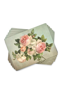 Anitique Rose, podkładki korkowe, średnie, 6szt