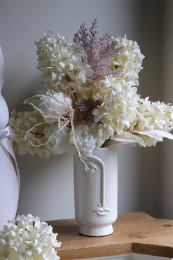 Boho Cream Personal, kompozycja kwiatowa w wazonie, wys.50cm