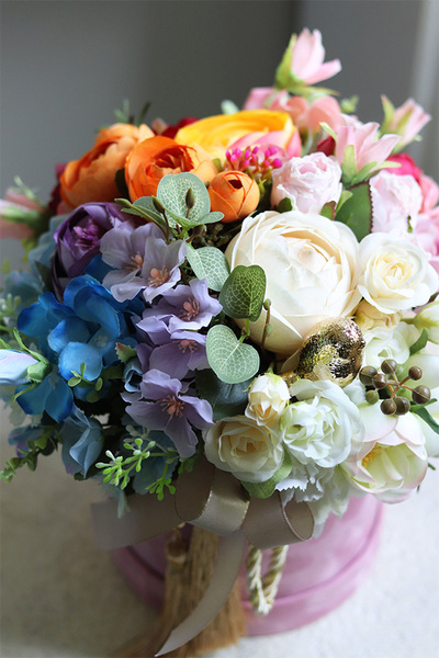 Tęcza Birds M, kolorowy flowerbox z chwostem