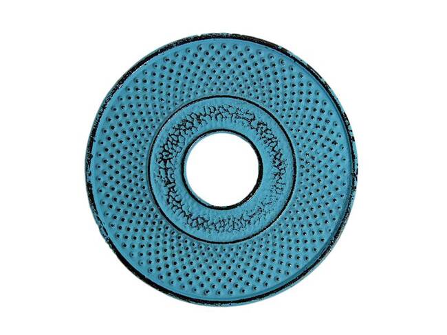 Awaji, żeliwny zestaw do herbaty, turkusowy