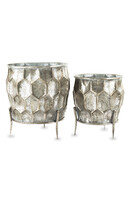 Silverina Twins High, osłonka metalowa kwietnik