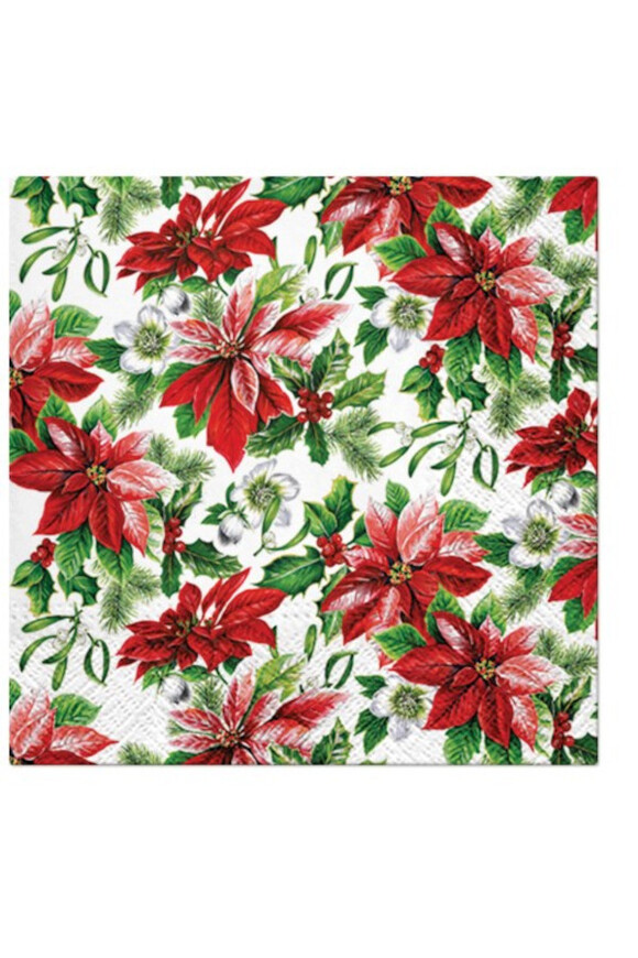 Poinsecja, świąteczne serwetki papierowe