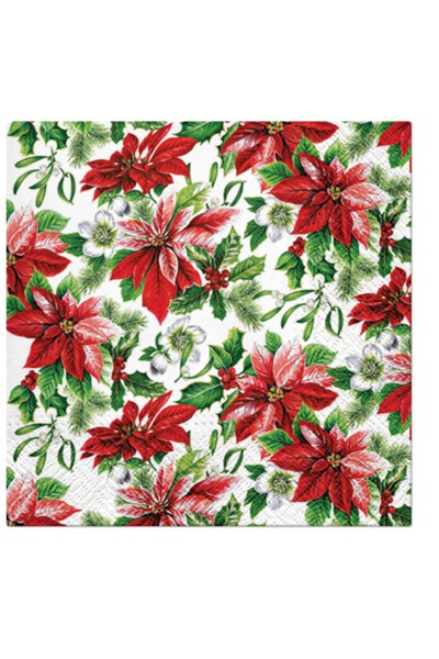Poinsecja, świąteczne serwetki papierowe