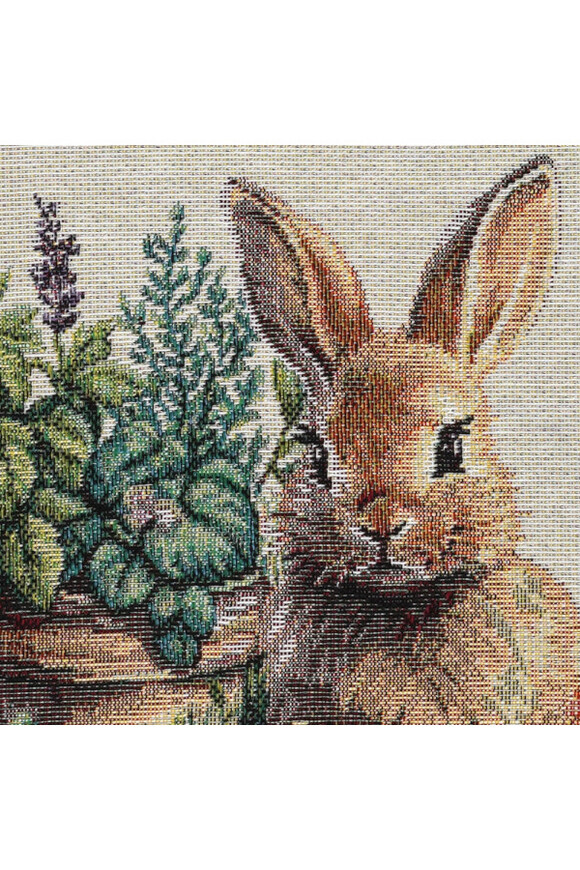 Bunny Palace, wielkanocna poszewka gobelinowa dwustronna