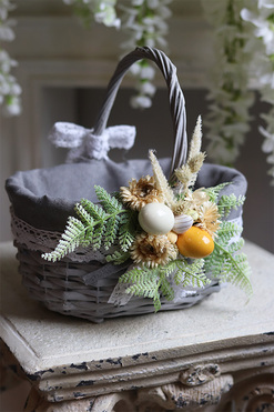 dekorowany koszyczek wielkanocny, Filana, wys.25cm  