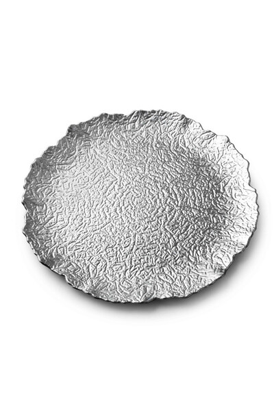 Meltia, ozdobny srebrny podtalerz - podkładka pod talerz