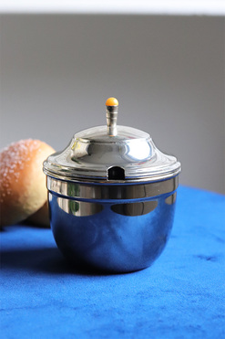 Lucia Amber, posrebrzana cukiernica, wym.11.5x9.5x9cm 